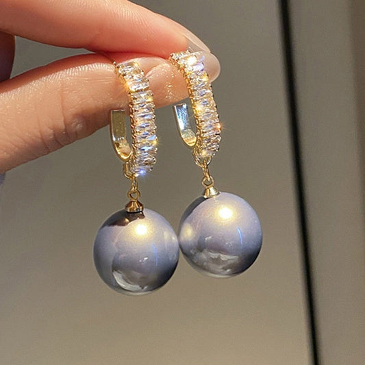 Pearl and Zirconia Earrings