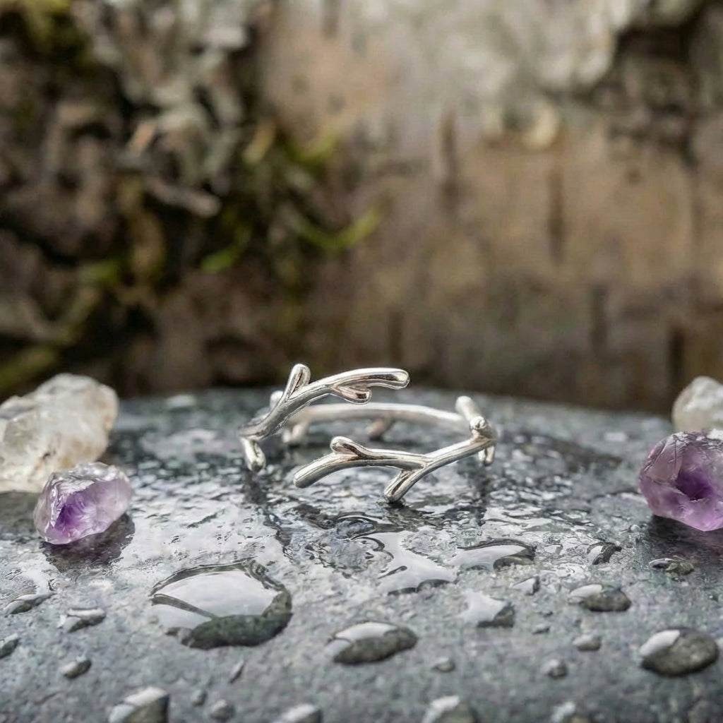 Adjustable Antler Branch Ring