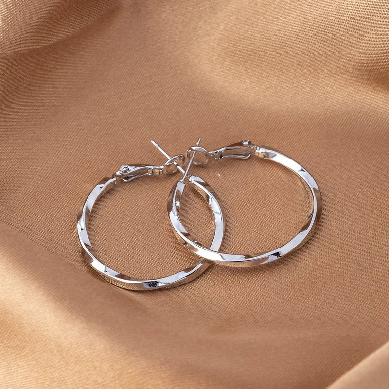 Classic Silver Hoop Earrings