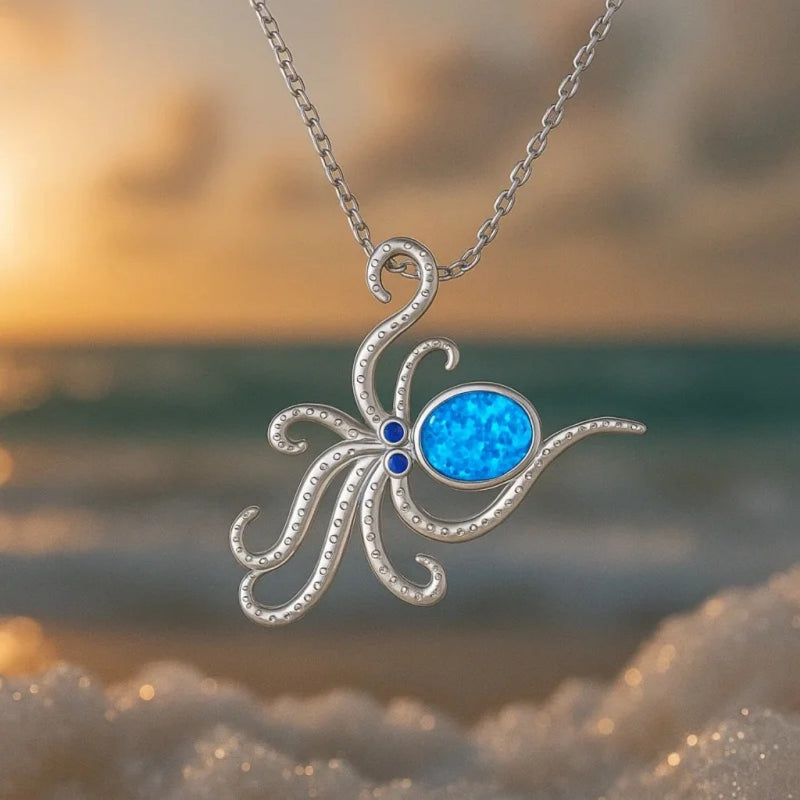 Vintage Opal Octopus Necklace