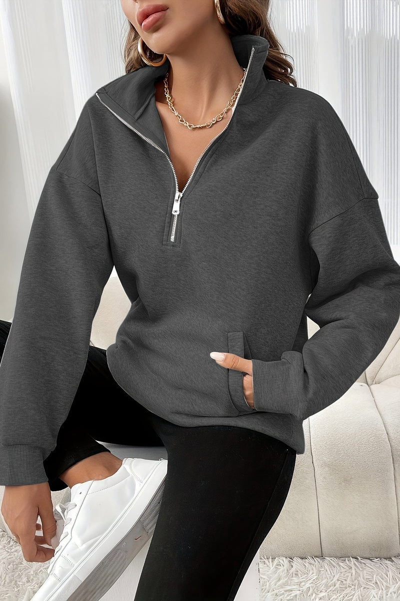 Half Zip Pullover Sweatshirt