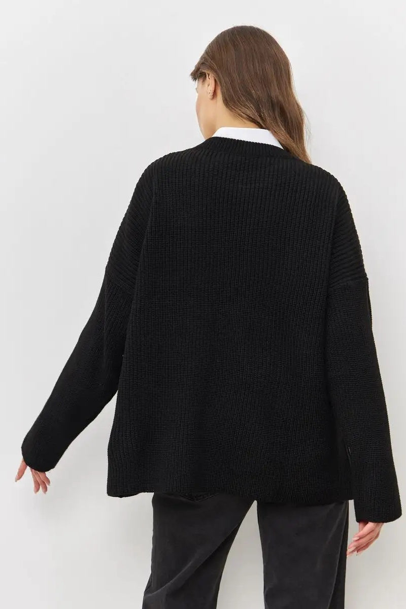 Knit Crewneck Pullover Sweater