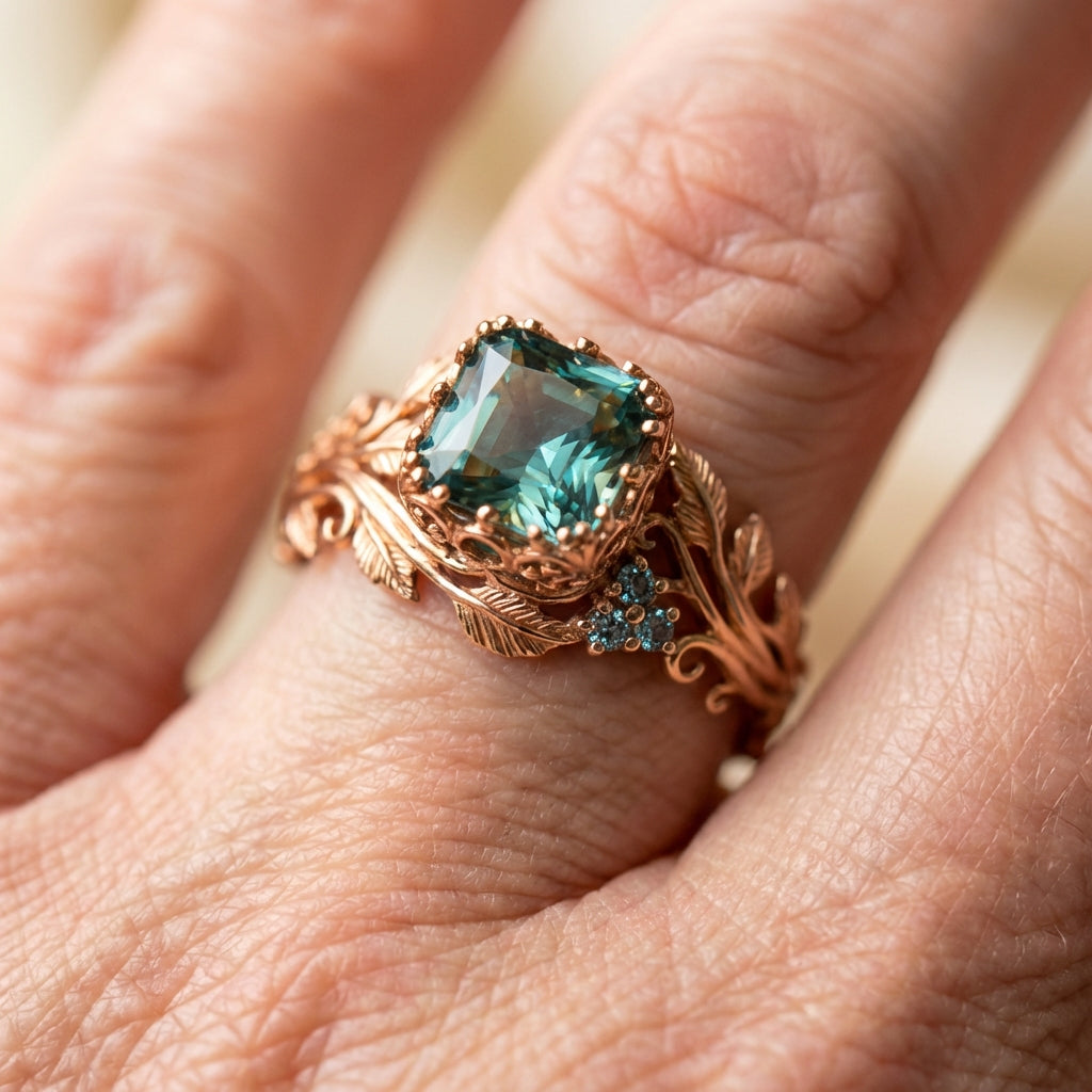 A Nature Green Crystal Ring