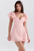 Perfectly Pink Lace Mini Dress