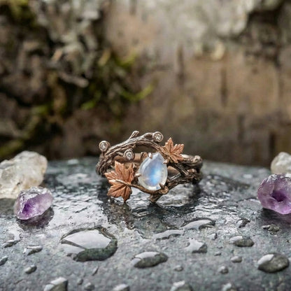 A Nature Moonstone Ring