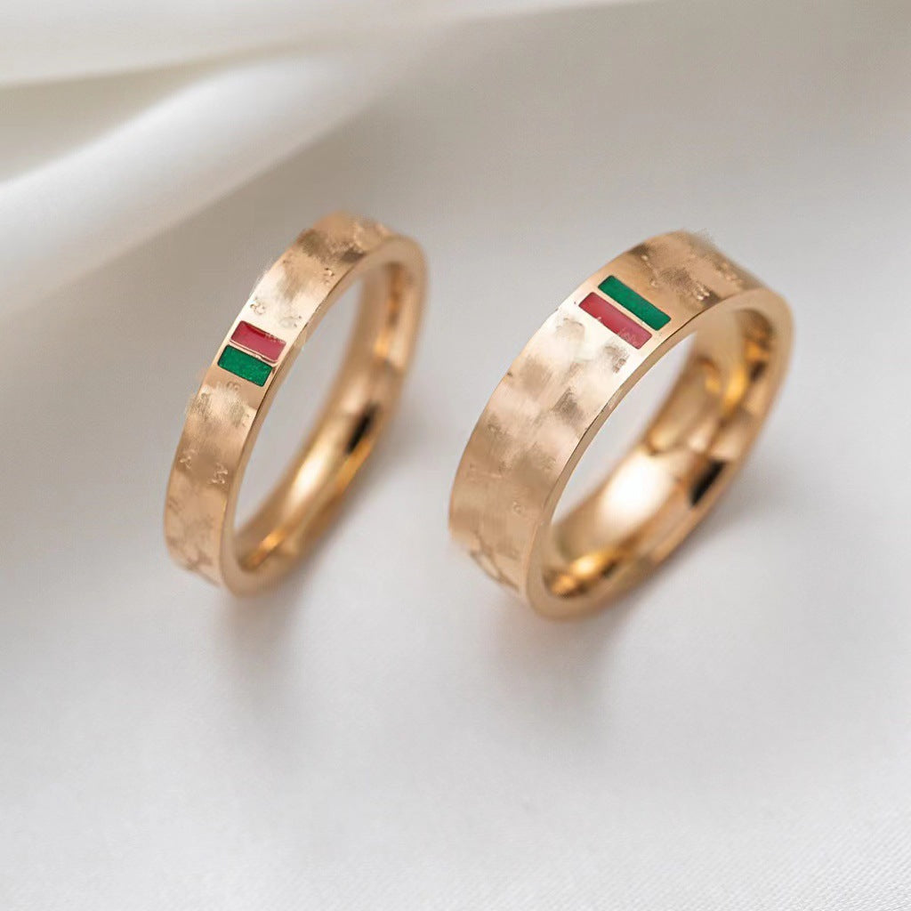 Vintage Gold Inlay Ring