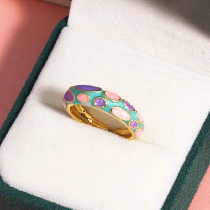 Colorful Enamel Ring
