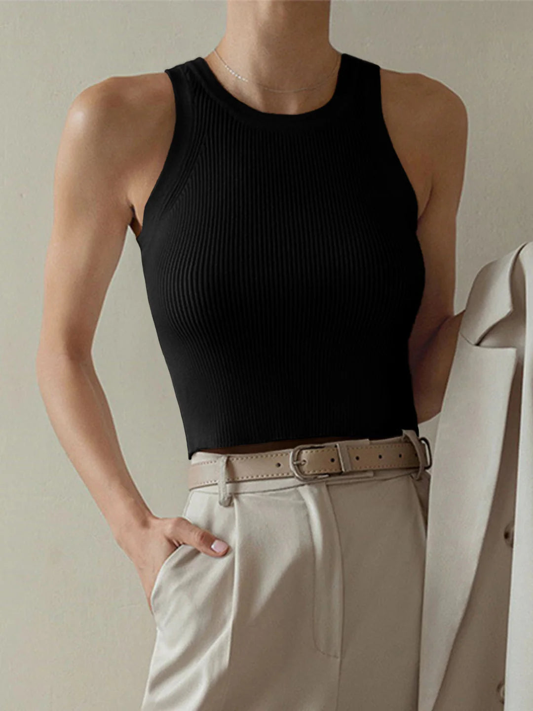 Ribbed Sweater Top