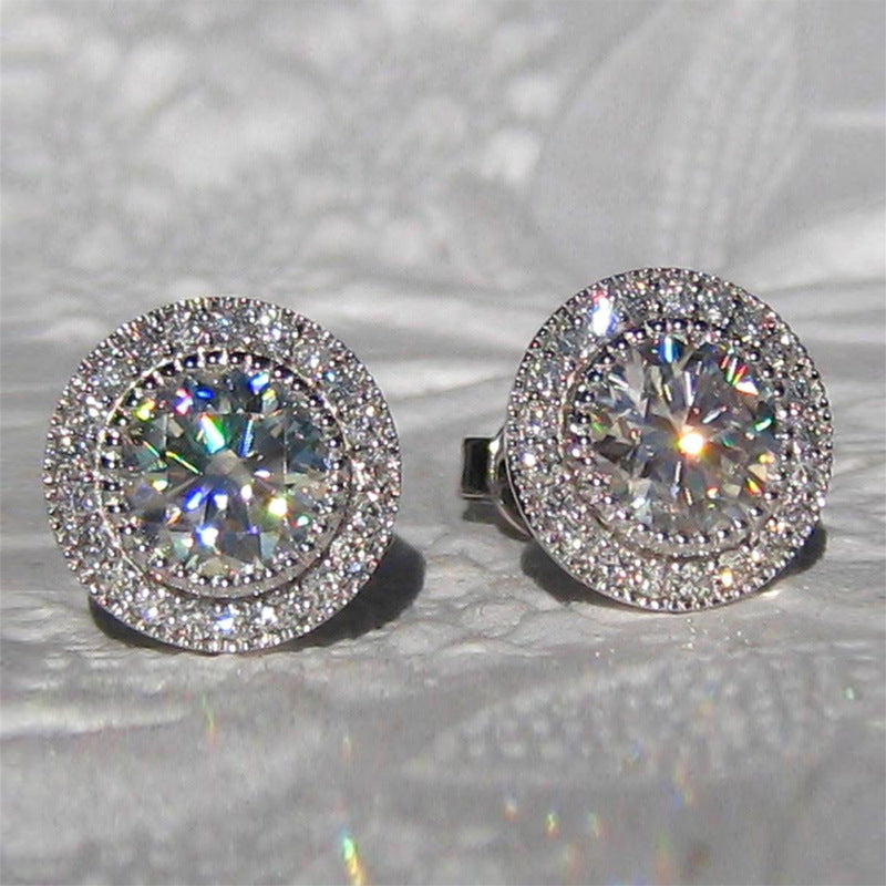 Elegant Double Crystal Stud