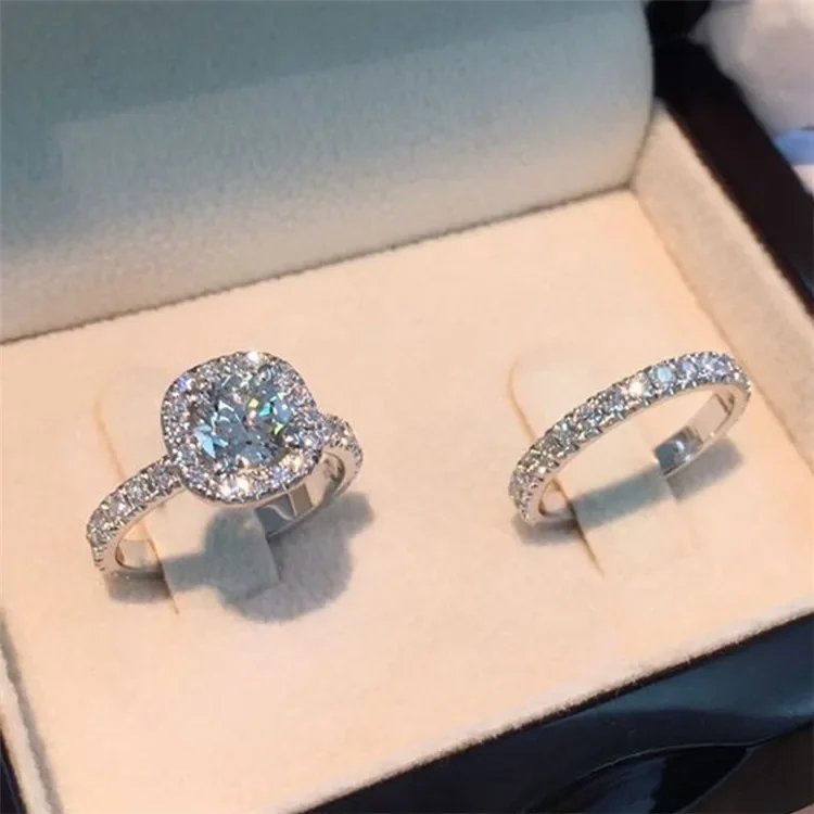 Elegant Crystal Wedding Ring