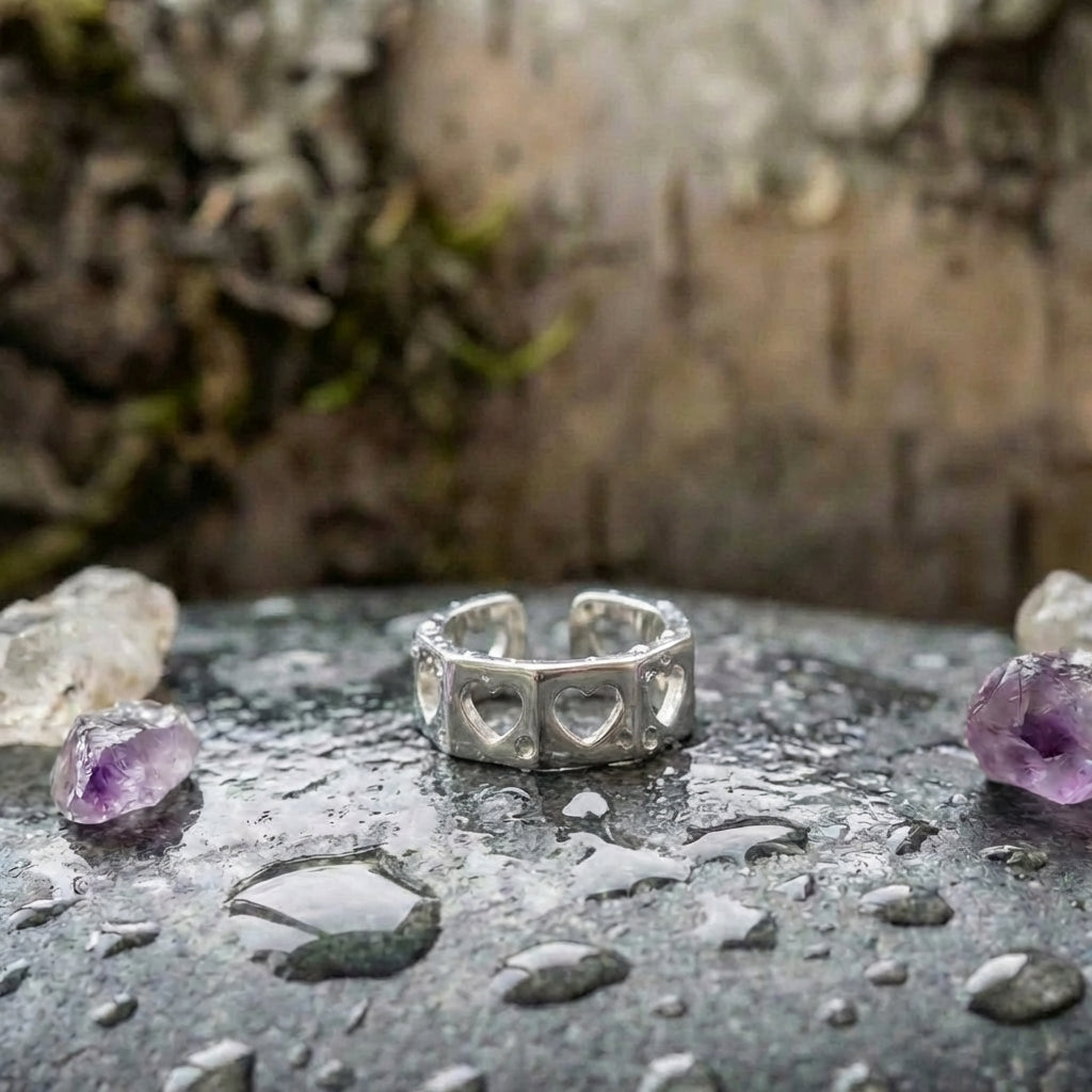 Elegant Heart Sterling Ring