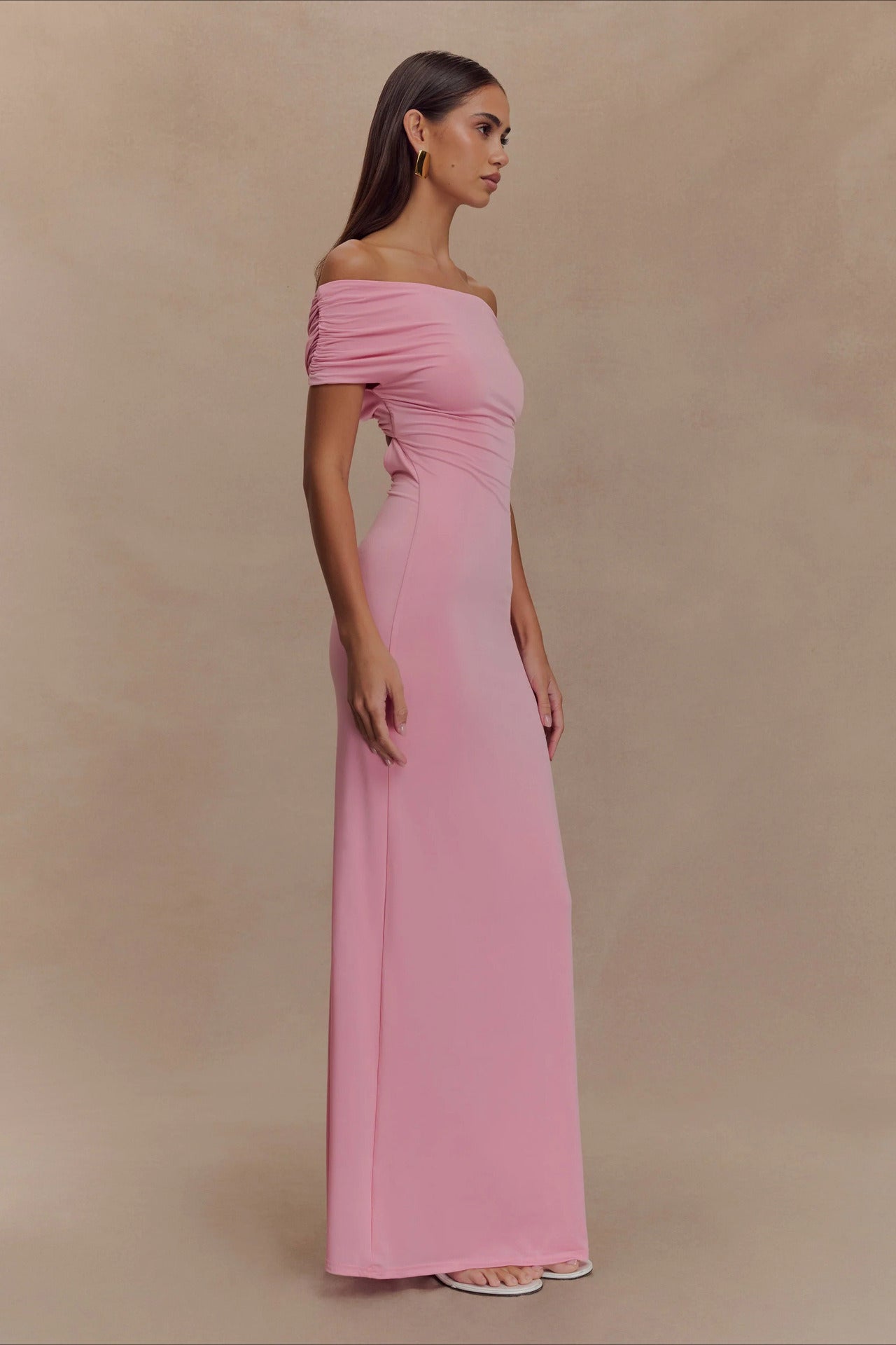 Bodycon Off Shoulder Backless Midi Dress