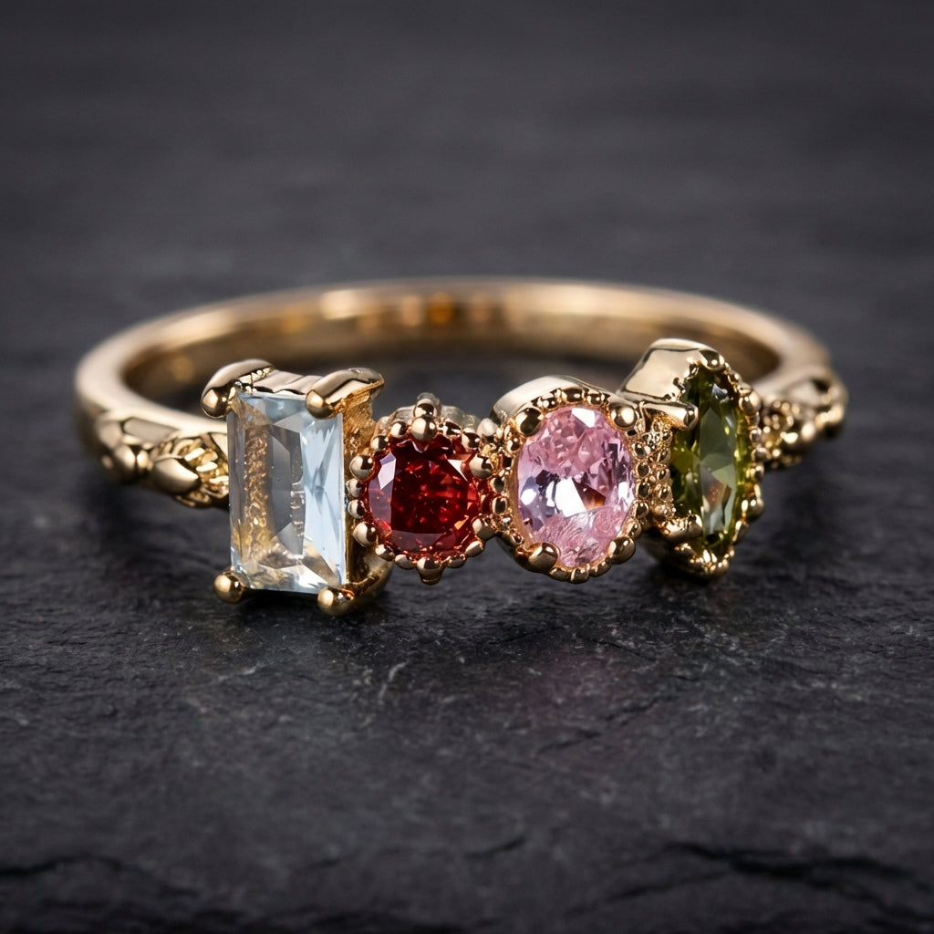 Vintage Gold Floral Ring