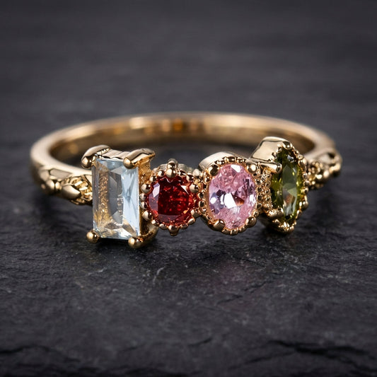 Vintage Gold Floral Ring