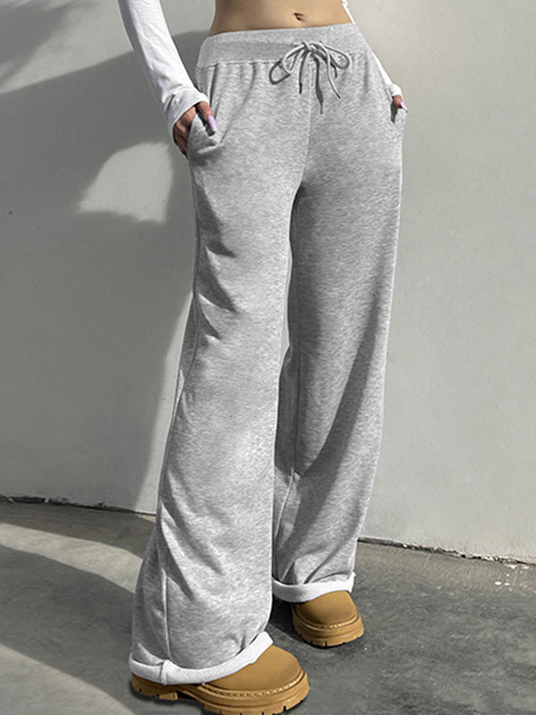 Color 2000s Lace Up Sweatpants
