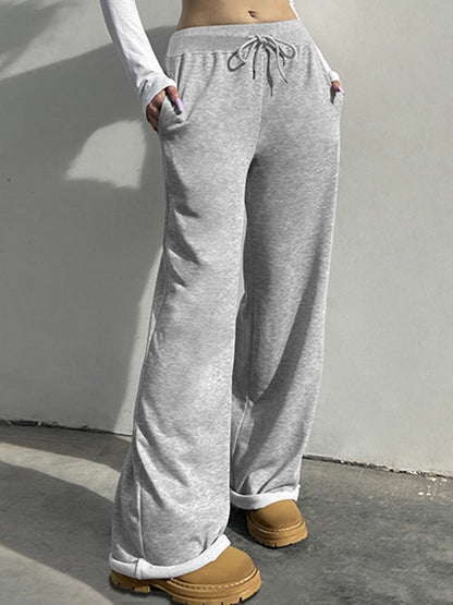 Color 2000s Lace Up Sweatpants