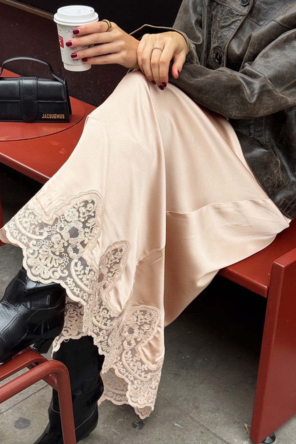 Lace Trim a Line Skirt