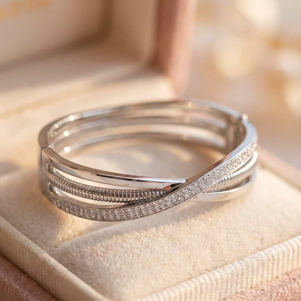 Vintage Zirconia Rhinestone Bangles Bracelets