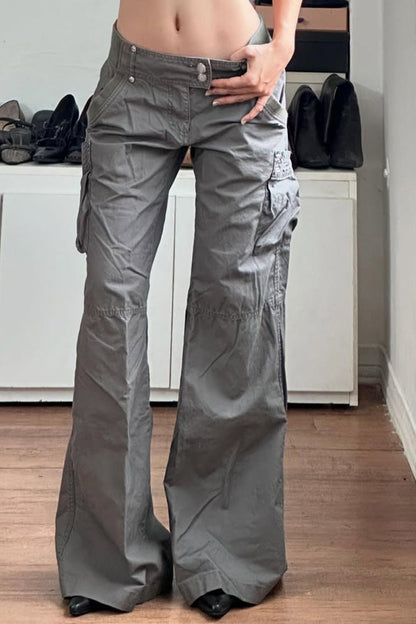 Gray Loose-fit Cargo Pant