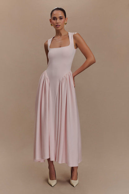 Sharissa — Midi Dress With Sculpted Straps and Comfortable Fit