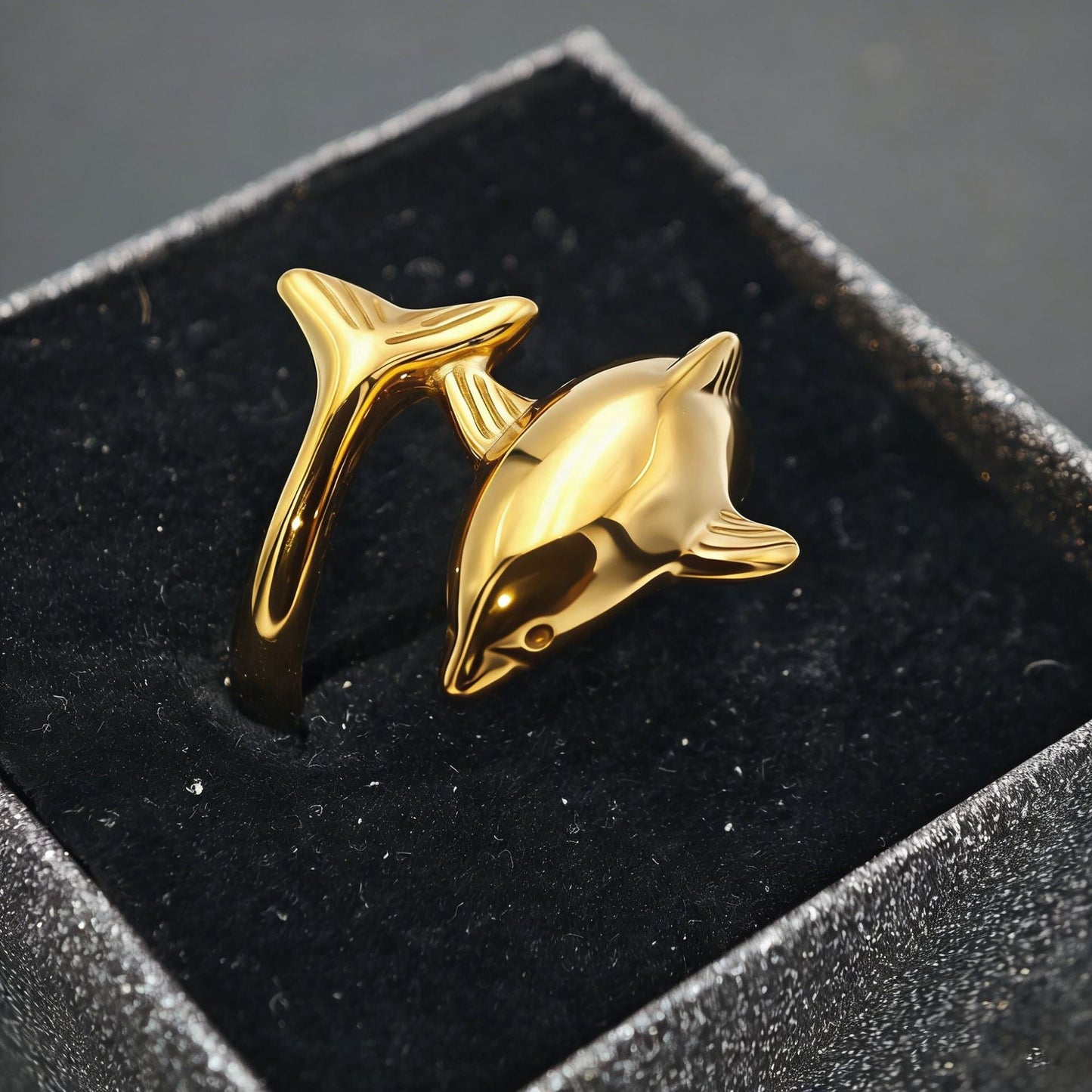 Gold Dolphin Ring