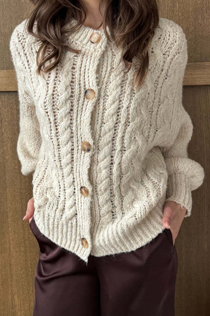 Cable Knit Crewneck Sweater