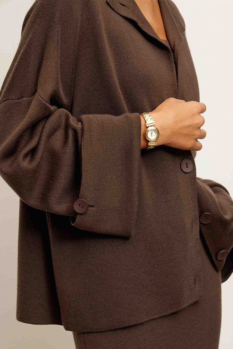 Minimalist Knit Long Sleeve Cardigan Cami Three Piece Set