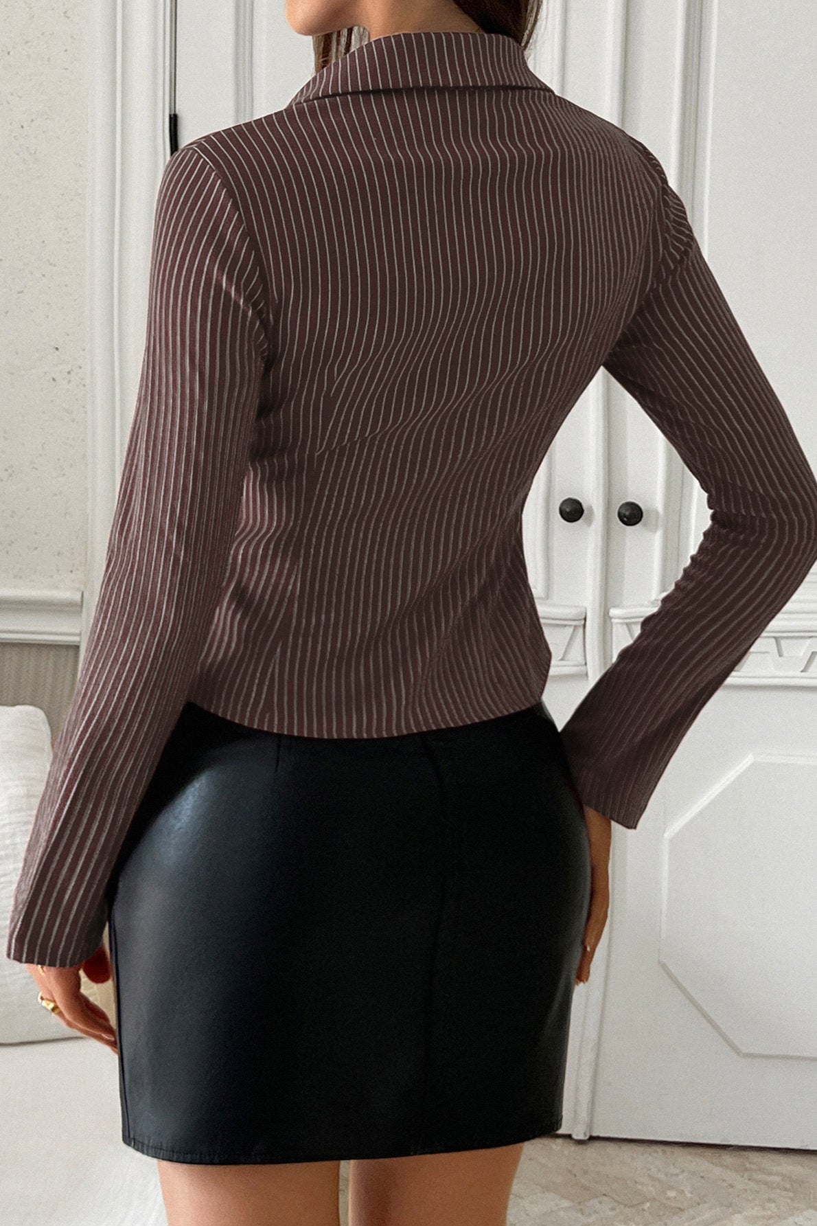 Striped Long Sleeve Blouse