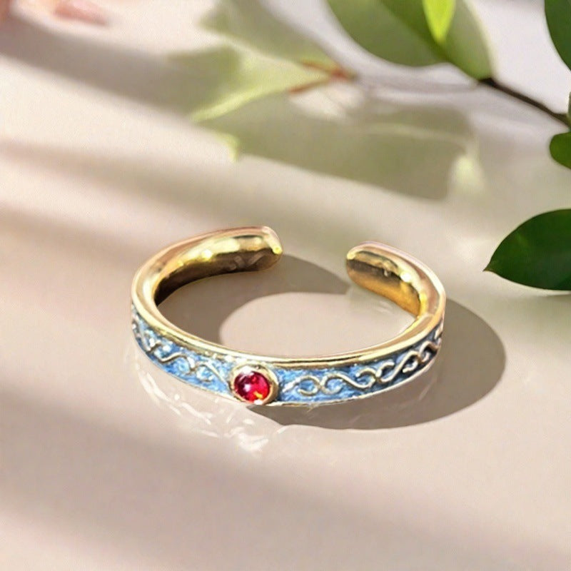 Vintage Ruby Cuff Ring