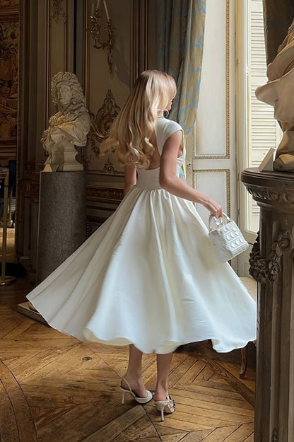 Minimalist Backless Swing Midi Dress