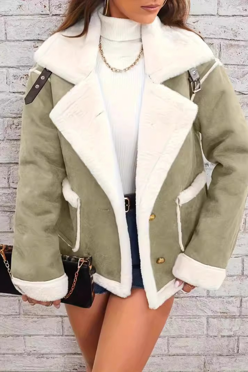 Collared Plush Warm Winter Coat