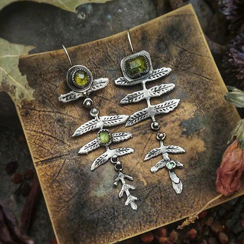 Vintage Nature Earrings In Silver