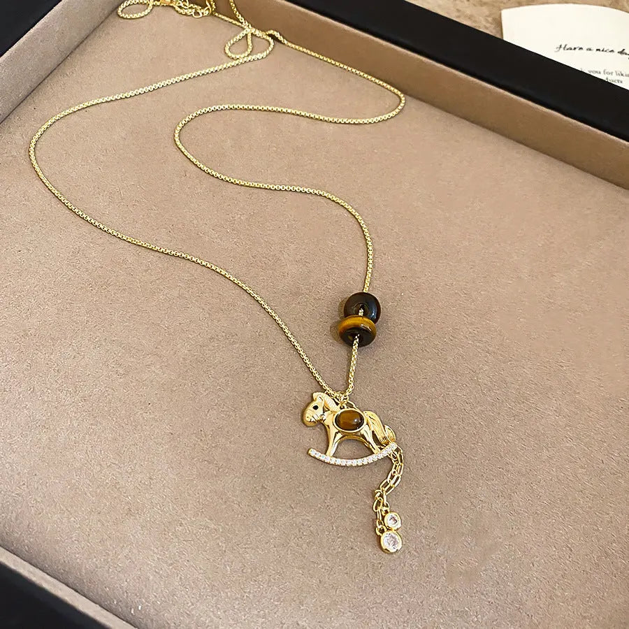 Vintage Rocking Horse Necklace