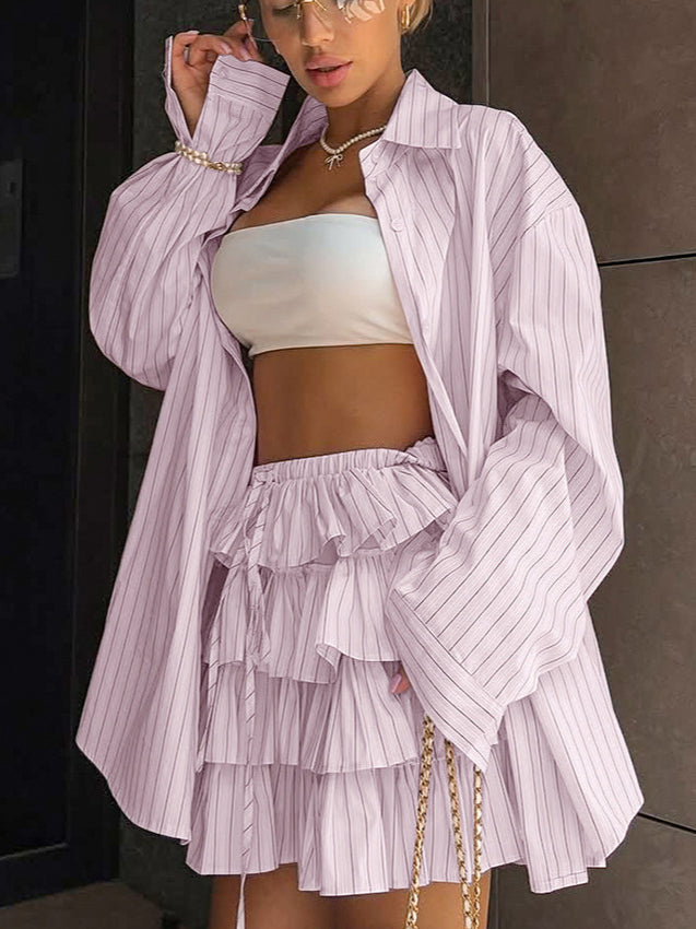 Striped Blouse and Layered Blouse