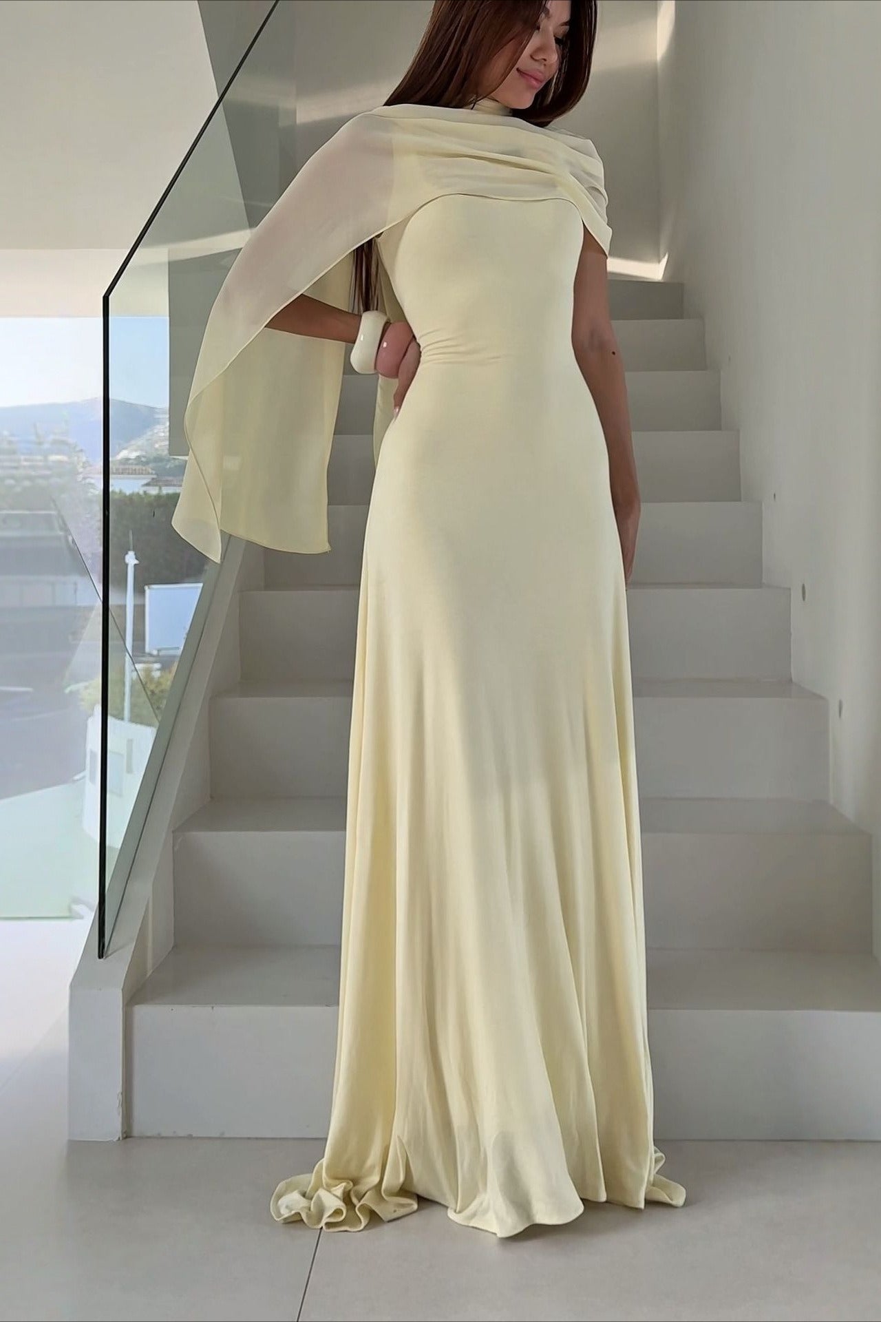 Sash Shawl Cami Maxi Dress