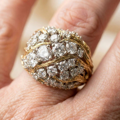 Vintage Exquisite Bright Gold Ring