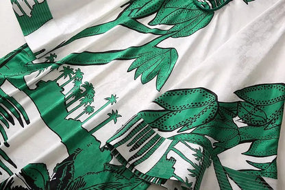African Print Maxi Dress - Long Sleeve Caftan Style