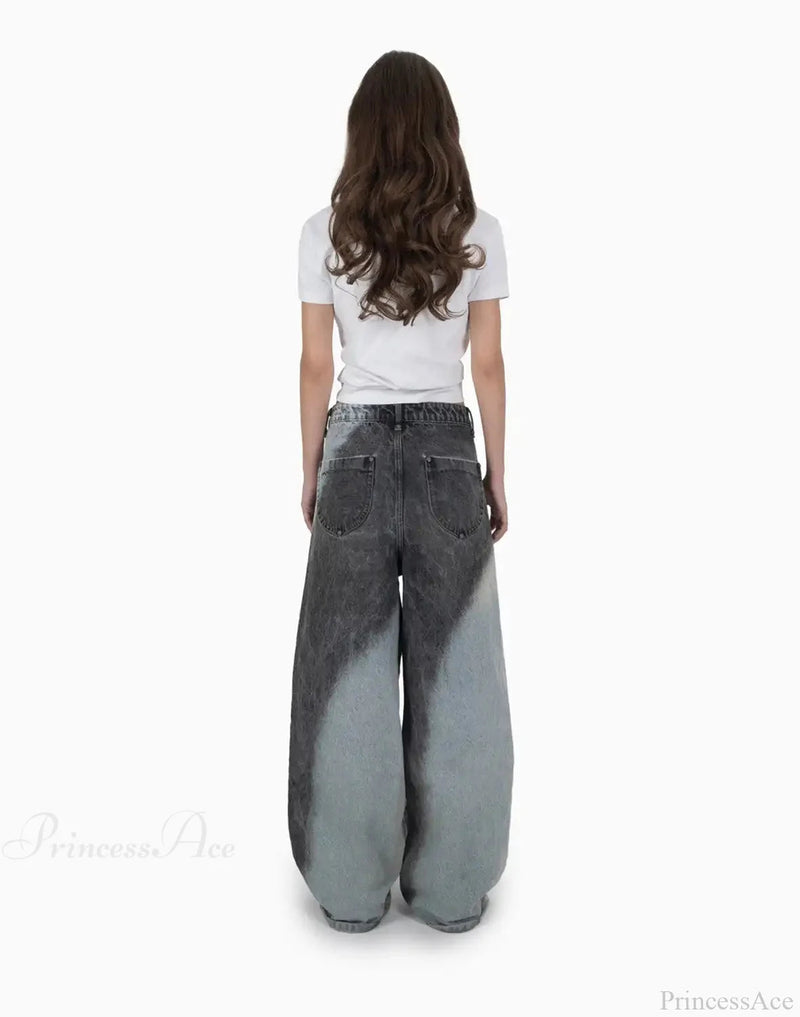 Aged Gothic Dark Contrast Denim Pant
