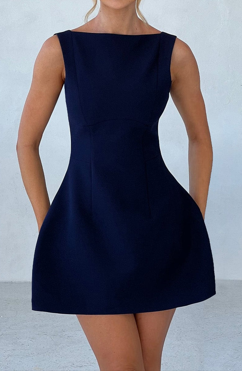 Antonella Mini Dress-navy