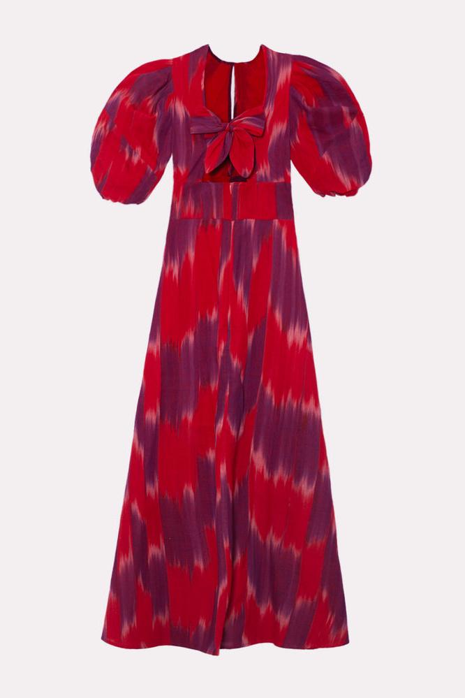 Amelia Tie Dye Balloon Sleeve Midi Dress