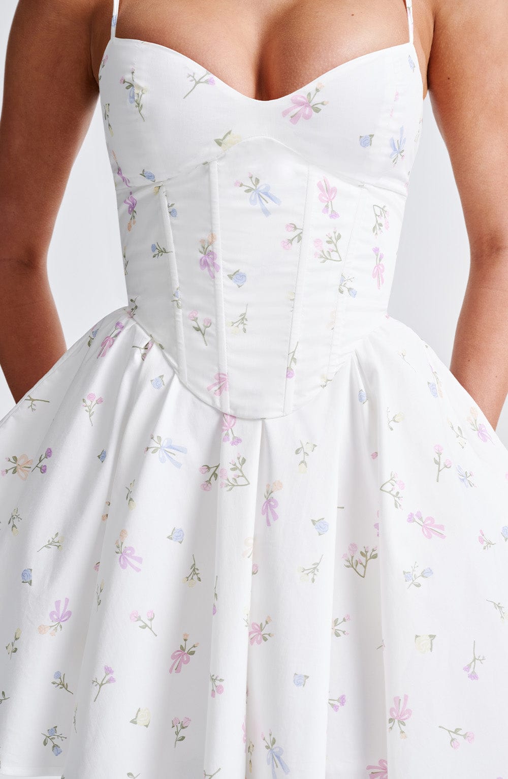 Amy Mini Dress-white Multi Print