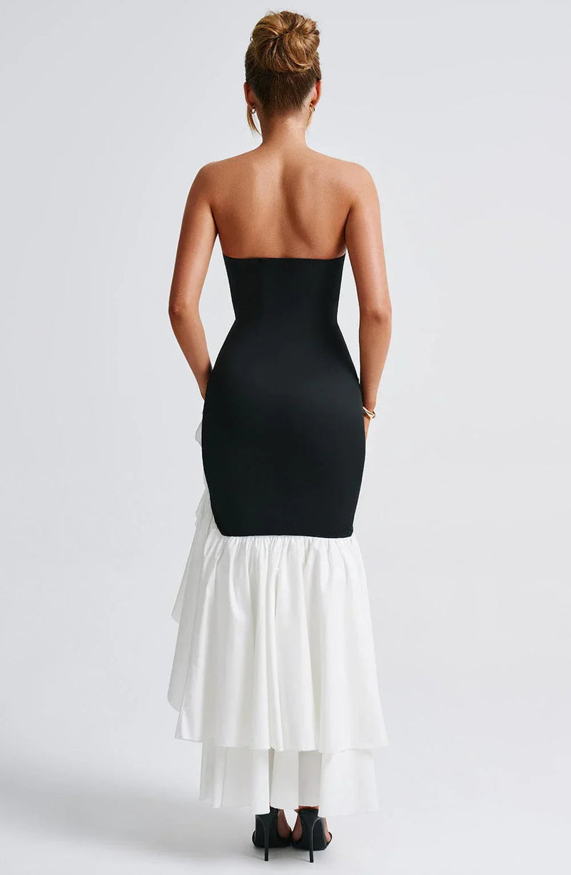 Riviera | Sleeveless Slit Ruffle Maxi Dress
