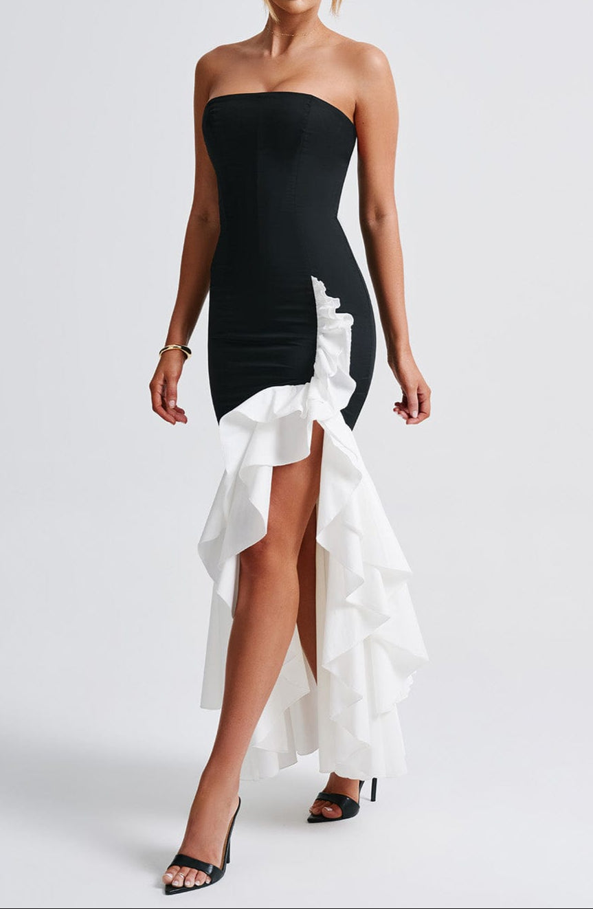 Pierina Maxi Dress - Black/white