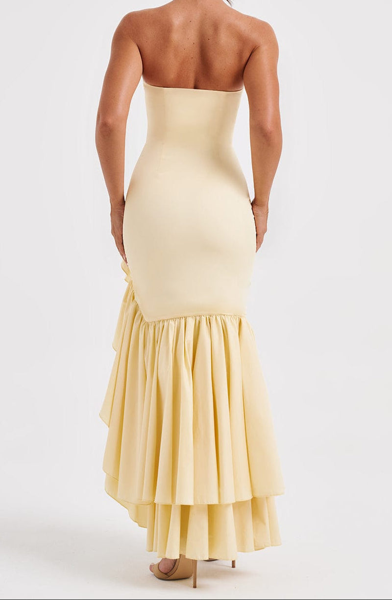 Ana Sofía Maxi Dress - Lemon