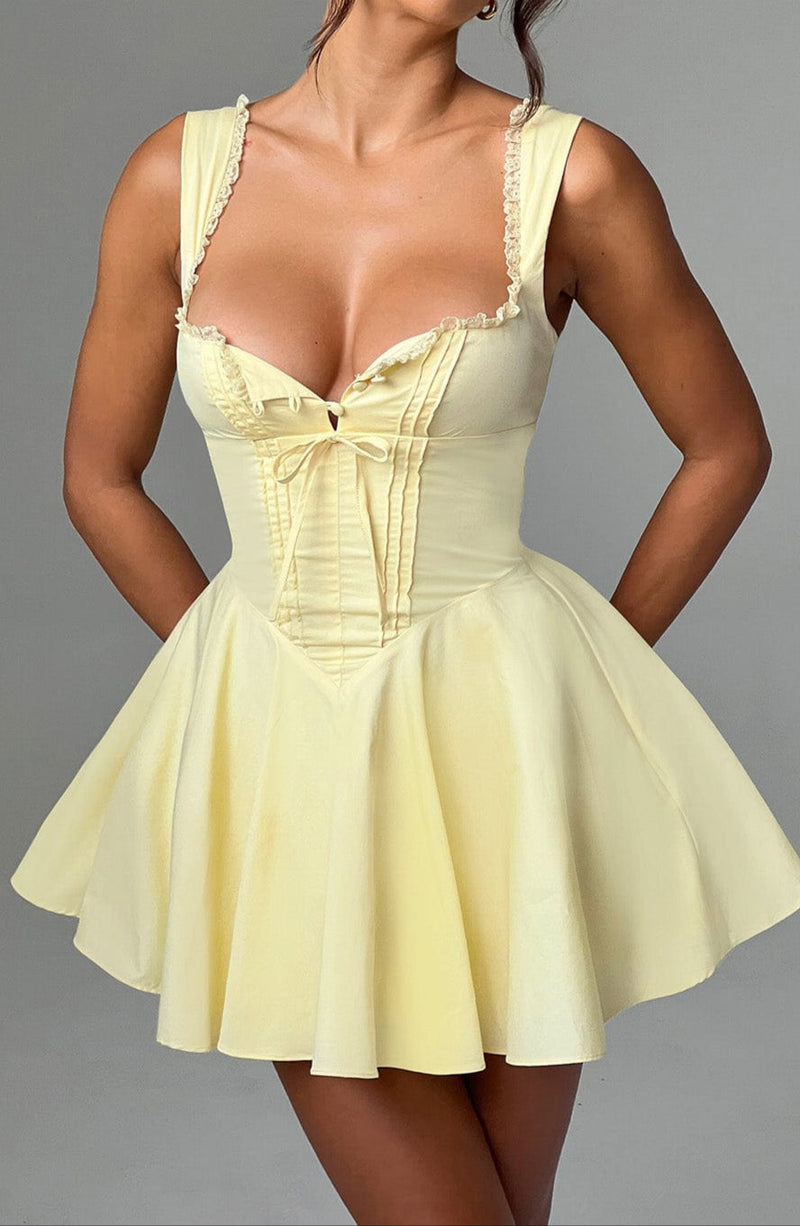 Emily Mini Dress-lemon
