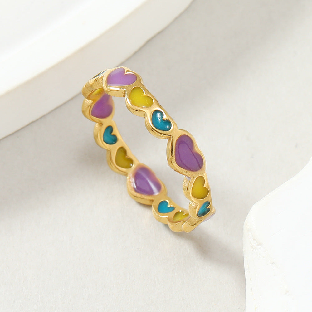 Colorful Heart Ring