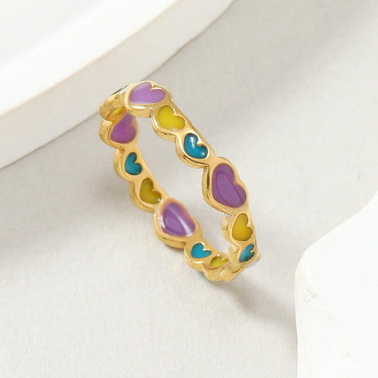 Colorful Heart Ring