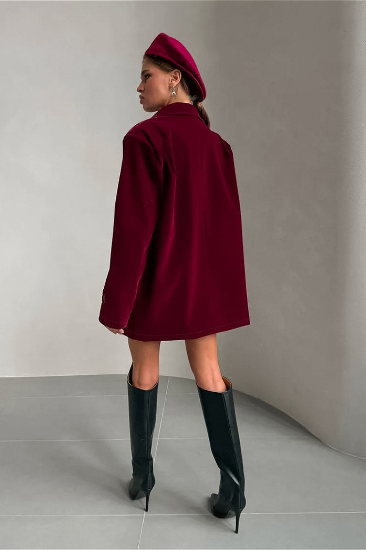 Velvet Button Coat