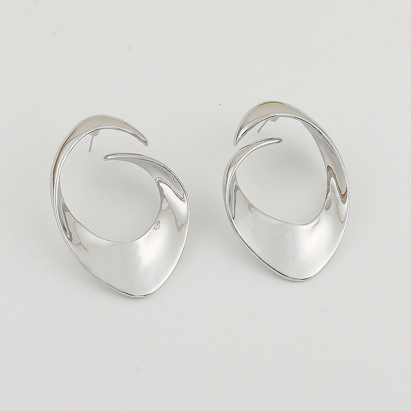 Modern Silver Earrings
