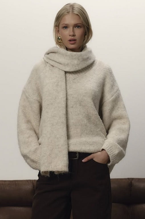 Soft Wool Loose V-neck Sweater